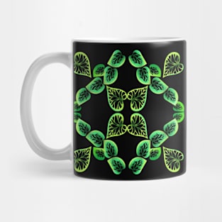 floral pattern of green leaves Mug